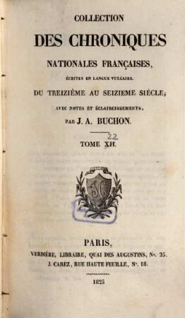 Chroniques de Froissart, 12