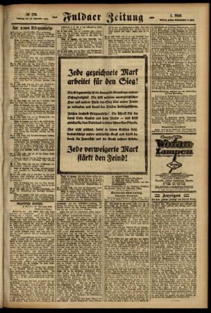 Zweite Ausgabe vom Samstag, den 23. September 1916.