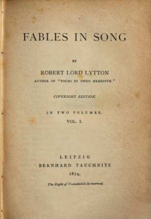 Fables in song, 1