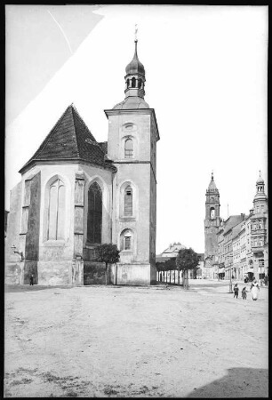 Bautzen. Wendisch-Katholische Kirche mit Reichenturm