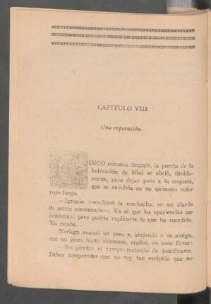 Capítulo VIII - Una reparación.