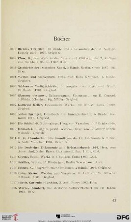 Bücher (Nr. 1001-1128)