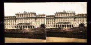 Blick vom Park auf Schloss Schönbrunn, Wien