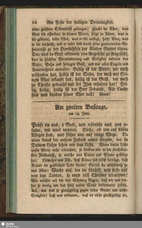 Am zweiten Bußtage, am 18. Juni