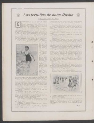 Las tertulias de doña Rosita : Diálogo de playa