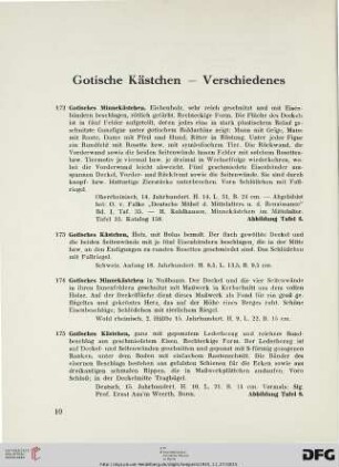 Gotische Kästchen – Verschiedenes (Nr. 172-183)