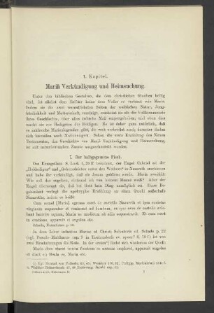 1. Kapitel. Mariä Verkündigung und Heimsuchung