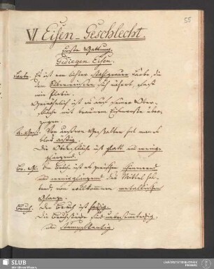 VI. Eisen-Geschlecht