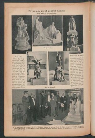 El monumento al general Campos : Los bocetos prestados