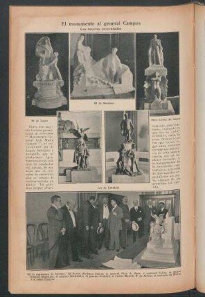 El monumento al general Campos : Los bocetos prestados
