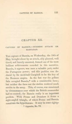 Chapter XII. Capture of Bassein - Burmese attack on Martaban