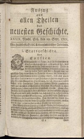 XXXIX. Nachl. Cob. den 29. Sept. 1751.