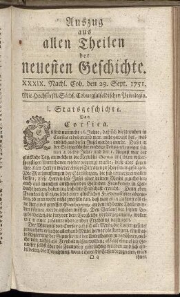 XXXIX. Nachl. Cob. den 29. Sept. 1751.