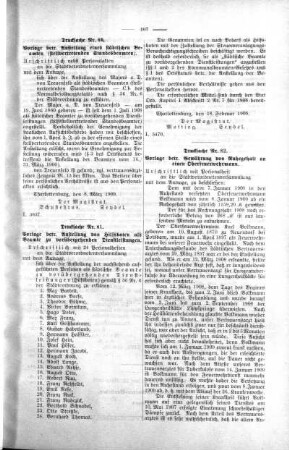 In nicht öffendlicher Sitzung (80,81,82), 17. März 1909