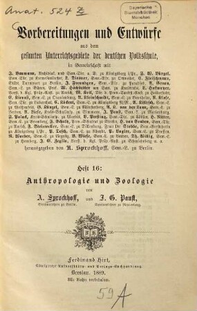 Anthropologie und Zoologie