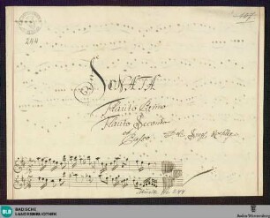 2 Sonatas - Mus. Hs. 244