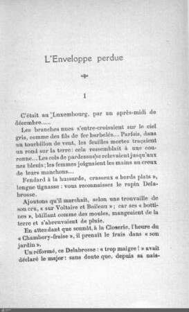 L'Enveloppe perdue