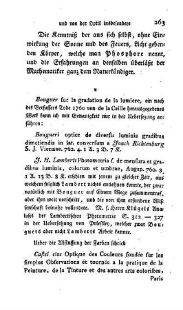 Zusaz, Schriften über diese Photometrie