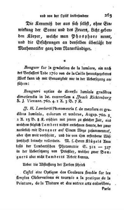 Zusaz, Schriften über diese Photometrie