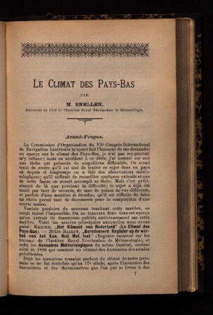 Le Climat des Pays-Bas