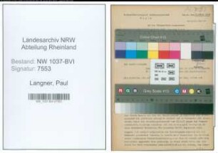 Entnazifizierung Paul Langner , geb. 12.07.1897 (Justizbeamter)