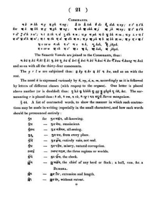 §44.- A list of contracted words, as written in the small character.