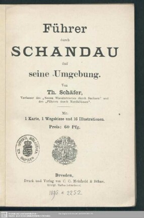 Führer durch Schandau und seine Umgebung