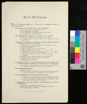 Hof-Anlage: Bei der Vermählungsfeierlichkeit am 22. Oktober 1908 im Königlichen Schlosse zu Berlin werden speisen: […]