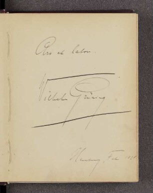 Wilhelm Grüning. – Hamburg, ??.02.1898