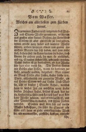 Vom Wasser. Welches am allerbesten zum Färben dienet. - Roth zu färben auf 5 Pfund Garn.