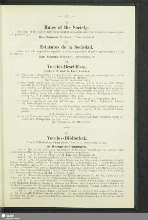 III. Vereins-Bibliothek