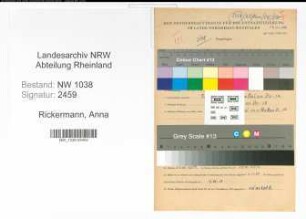 Entnazifizierung Anna Rickermann , geb. 03.01.1890 (Lehrerin)