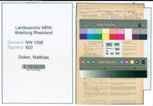 Entnazifizierung Matthias Dollen , geb. 08.07.1920 (Verwaltungsangestellter)