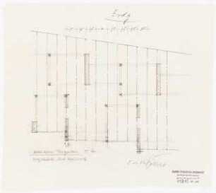 Altersheim Tiergarten, Berlin: Grundriss Holzskelett u. Mauerwerk - Typ 4 Erdgeschoss 1:500