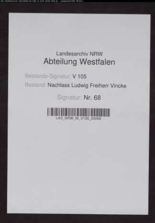 1 Brief von Caroline von der Reck (Tochter der Schwester Elisabeth