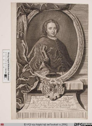 Bildnis Philipp Ludwig (Reichsgraf von Sinzendorf), 1732-47 Fürstbischof von Breslau