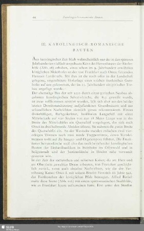 III. Karolingisch-Romanische Bauten