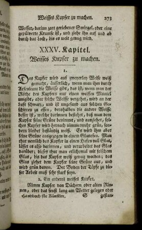 XXXV. Kapitel. Weisses Kupfer zu machen.