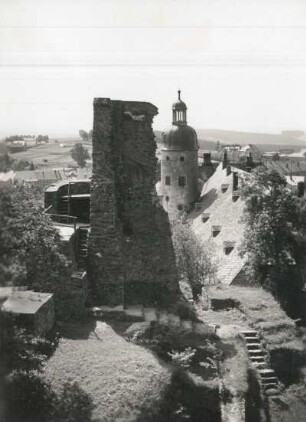 Frauenstein : Frauenstein Burgruine und Schloss vom "Dicken Märten" gesehen