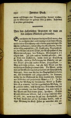 Von den äußerlichen Arzneyen die man an den äußern Gliedern gebrauchet