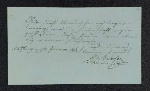 Ph... Bachofen. – Würzburg, 19.01.1808