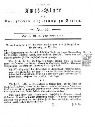 No. 33, 29. September 1819
