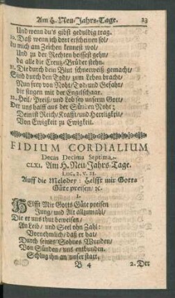 Fidium Cordialium Decas Decima Septima. CLXI. - CLXX.