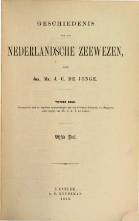 Geschiedenis van het Nederlandsche zeewezen. 5