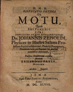Disp. phys. de motu