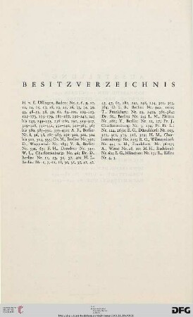 Besitzverzeichnis