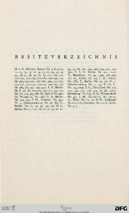 Besitzverzeichnis