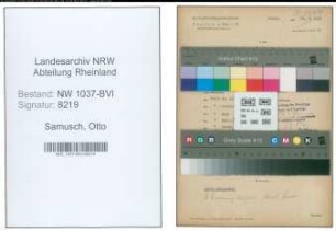 Entnazifizierung Otto Samusch , geb. 13.05.1906 (Kranfuehrer)