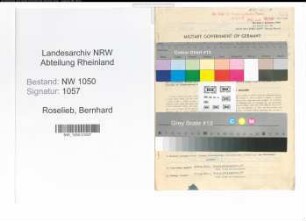 Entnazifizierung Bernhard Roselieb , geb. 25.11.1906 (Polizist)
