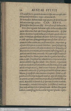 Cap. XXVII. De Venceslao Bohemorum rege quarto, Et de Othocaro Bohemorum rege quinto